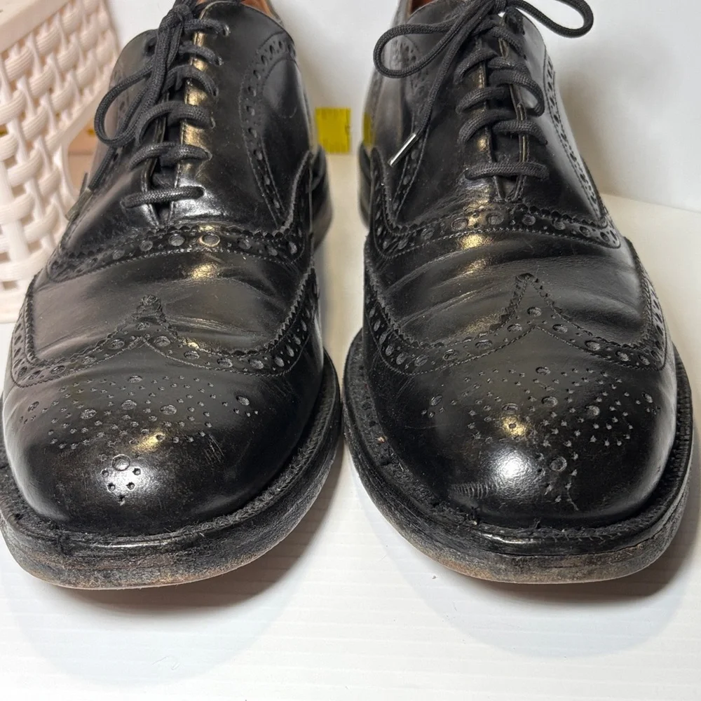 Vintage Church’s handmaid size‎ 12 Classic Black Leather oxford Brogues 22